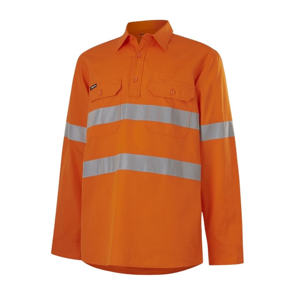 KingGee K54916 Workcool Vented Closed Front Shirt Taped Long Sleeve