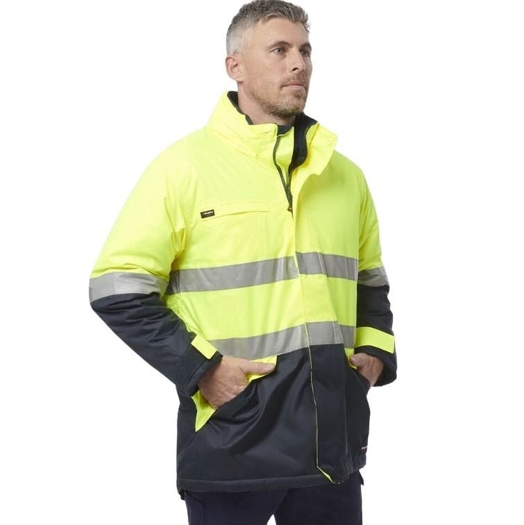 KingGee K55010 Reflective Insulated Jacket - Yellow/Navy - Alternative Angled View