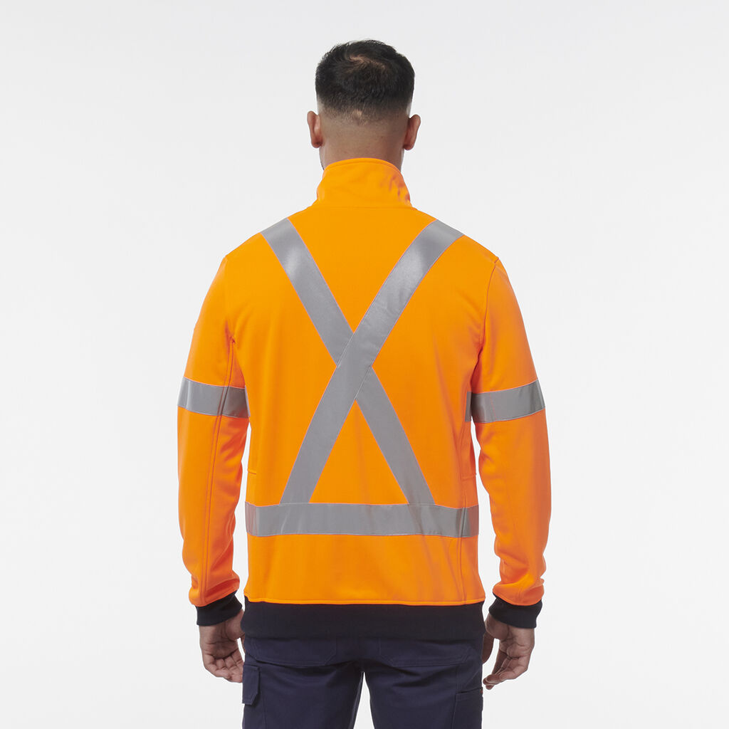 KingGee K55057 Reflective 1/4 Zip Fleece X Back