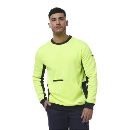 KingGee K55062 Hi Vis Spliced Crew Neck Fleece