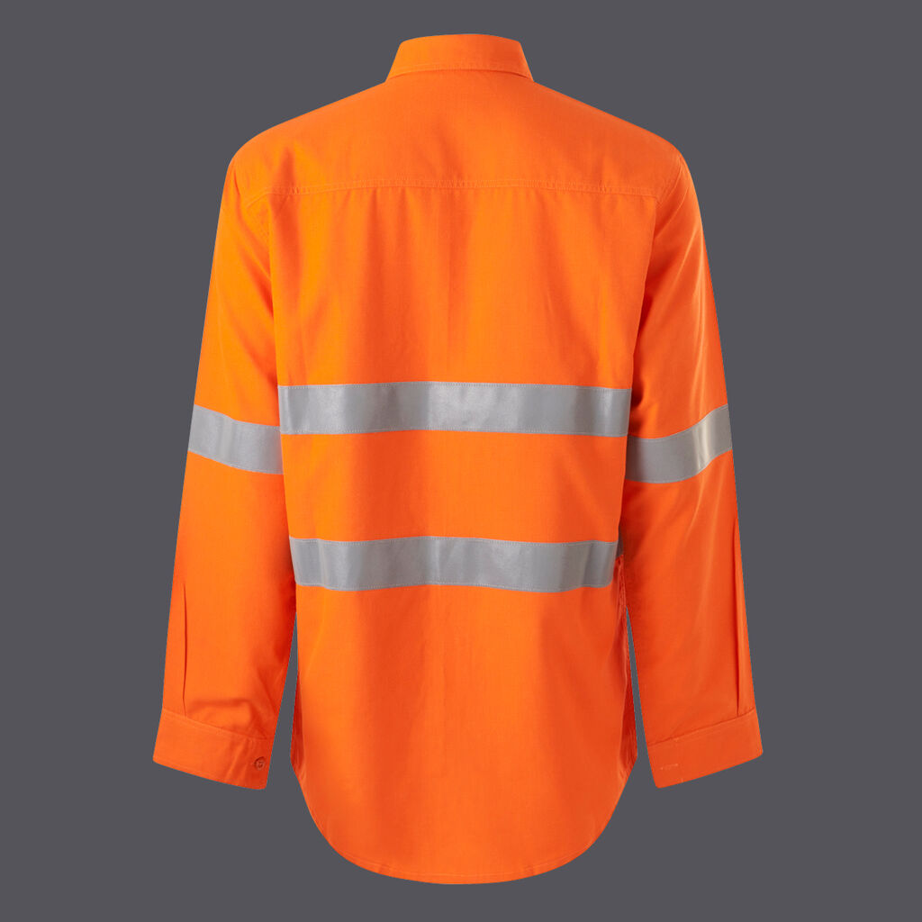 KingGee K84003 Shieldtec Lenzing FR HiVis Spliced Open Front Taped Shirt