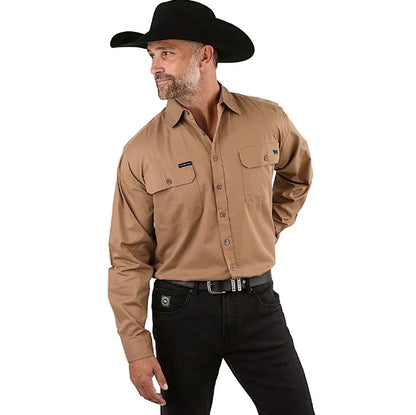 Clay brown Ringers Western 171110001 King River Full Button Work Shirt