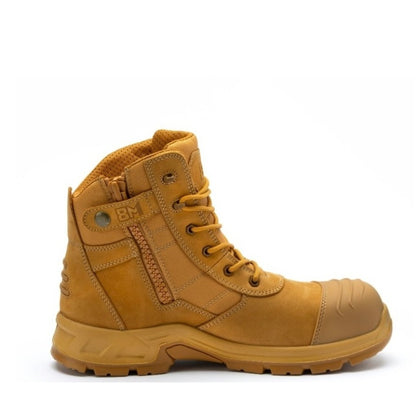 Wheat Coloured durable heat resistant M8 M8SF001 Cobber High Zip Sided Boots 6"