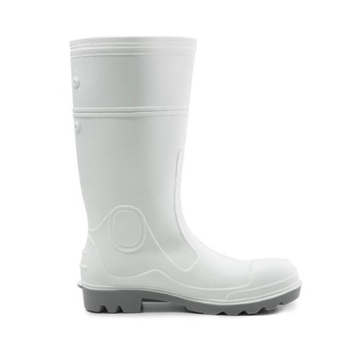 Bison MOHAWKWGY PVC/Nitrile Food Industry Safety Gumboot White/Grey