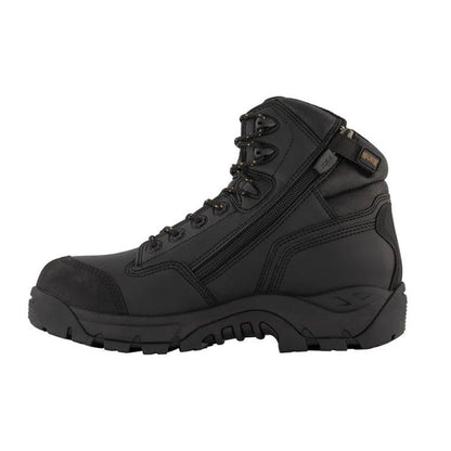 Magnum MPW100 Precision Max Waterproof Airport Friendly Women's Composite Safety Boots - colour Black - Zip Side view