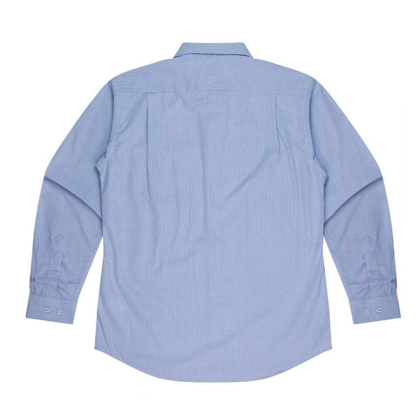 Aussie Pacific N1902L Mens Grange Long Sleeve Shirt - Sky Blue - Back View