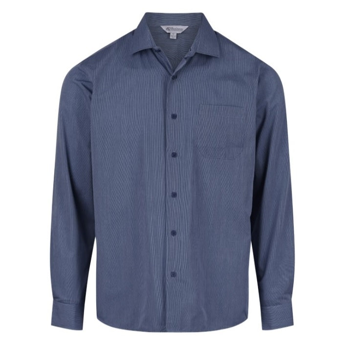 Aussie Pacific N1905L Mens Belair Long Sleeve Shirt - Navy - Front View
