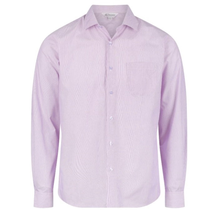 Aussie Pacific N1905L Mens Belair Long Sleeve Shirt - Lilac - Front View
