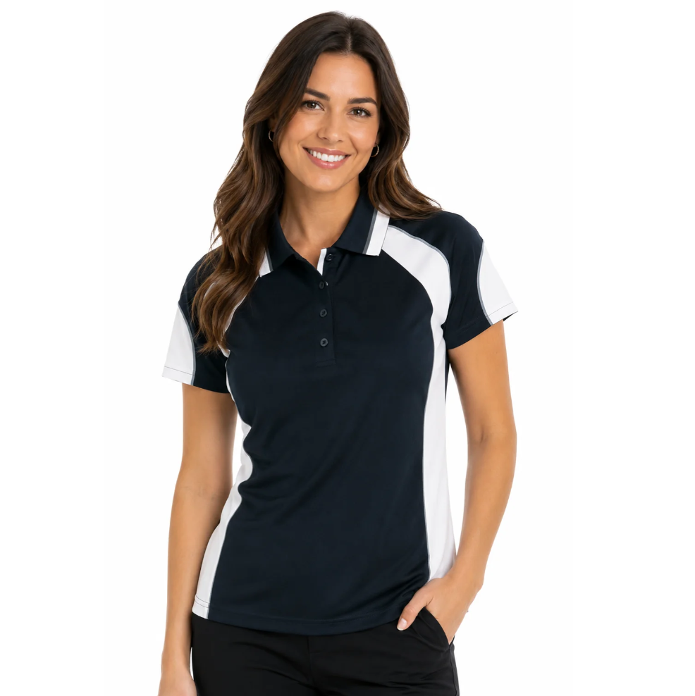 Aussie Pacific N2300 Murray Ladies Polo - Navy/White - Lifestyle