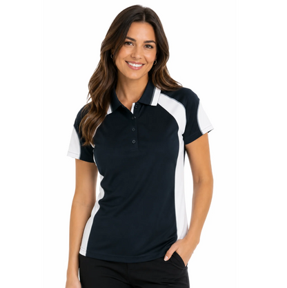 Aussie Pacific N2300 Murray Ladies Polo - Navy/White - Lifestyle