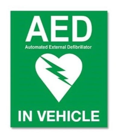 FastAid RD5102 AED Vehicle Window Sticker