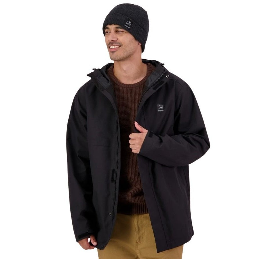 Black Waterproof Durable Swanndri SW2648M Shearwater15 Mens Rain Jacket