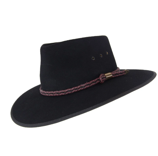 Statesman S0066672 Countryman Wool Felt Hat Black - Alternative Angled View