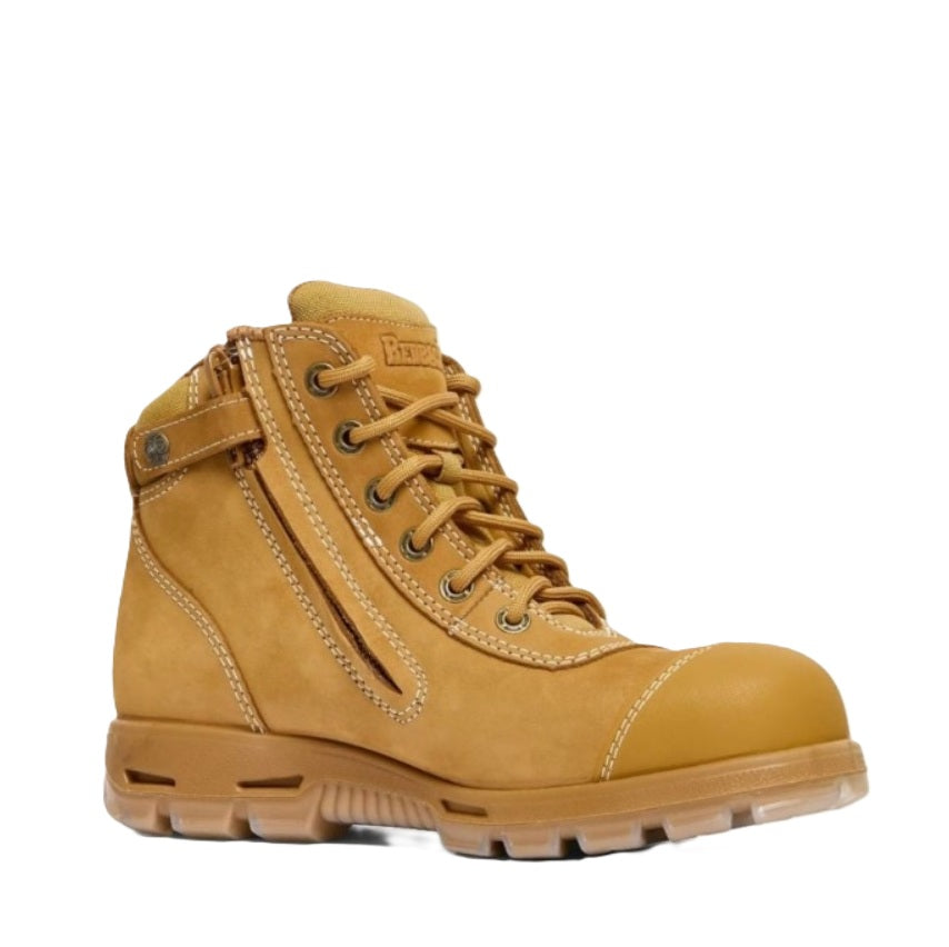 Wheat coloured Nubuck Leather Redback UCWZ Cobar Lace Up Soft Toe Boots