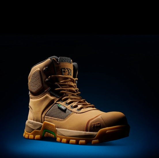 FXD WB-1 High Cut Work Safety Boots - Wheat - Angled View