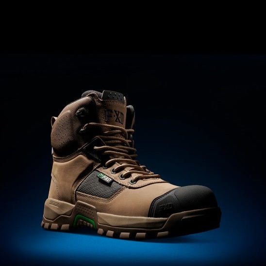 FXD WB-1 High Cut Work Safety Boots - Stone - Angled View