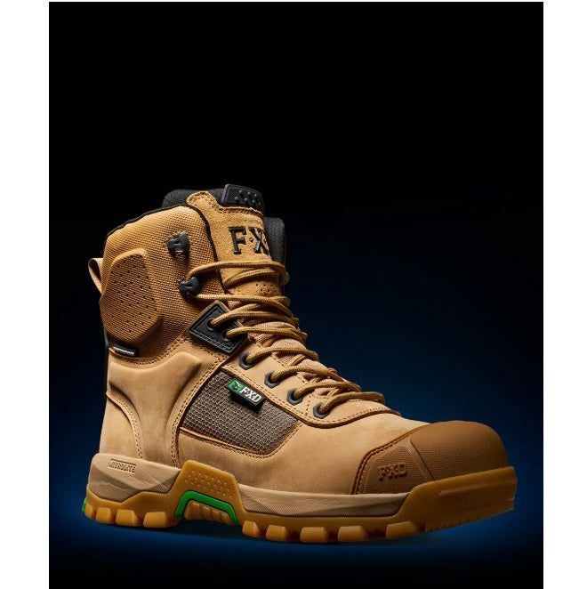 FXD WB-1WP Waterproof Nitrolite™ Work Safety Boots - Wheat - Angled View
