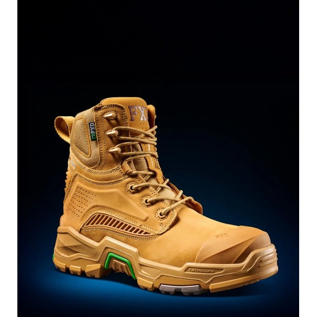 FXD DURA-X1 Puncture Resistance High Cut Workboots (Wide Fit EEE) - Wheat - Angled View