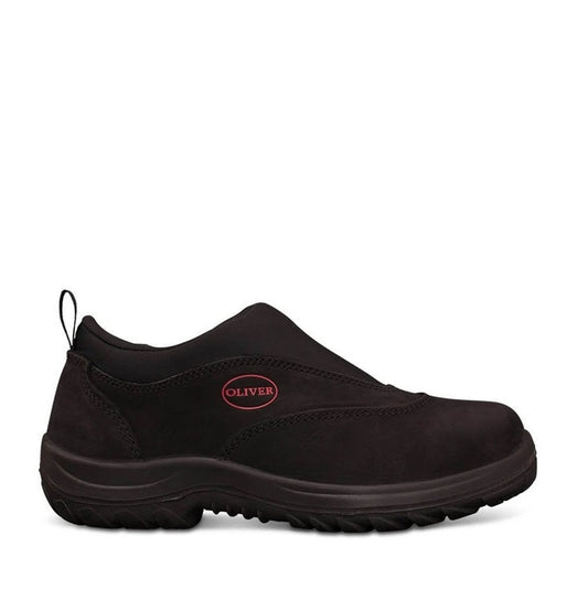 Oliver 34-610 Black Slip On Safety Shoe with Steel Toe protection