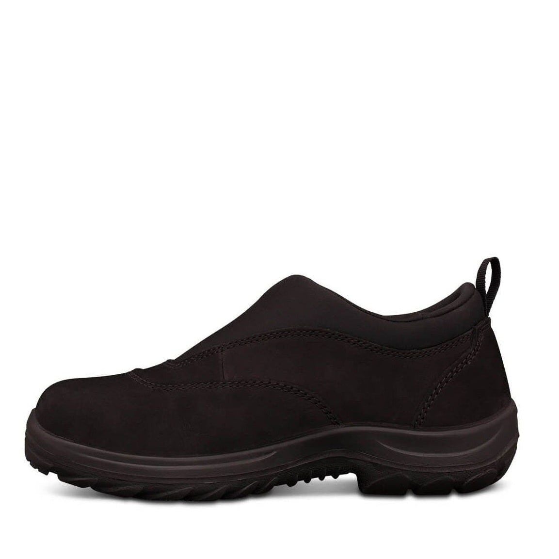 Oliver 34-610 Black Slip On Safety Shoe Steel Toe - black colour men's pull on safety toe shoes