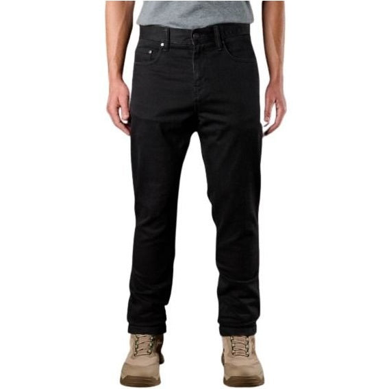 FXD WD-4 Straight Fit Stretch Denim Work Jeans - Black - Lifestyle Front View