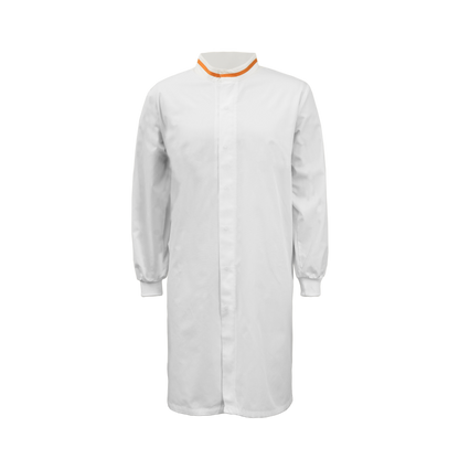 Workcraft WJ3199 Food Industry Long Length Dustcoat with Orange Mandarin Collar- L/S
