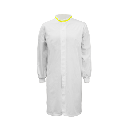 Workcraft WJ3199 Food Industry Long Length Dustcoat with Mandarin Collar- L/S Yellow Collar