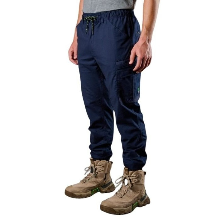 FXD WP-12C Elastic Waist Stretch Ripstop Pant - Navy - Lifestyle Angled View