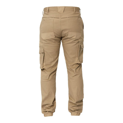 Workcraft WP4018 Men's Stretch Stone Colour Cargo Pants - Back view
