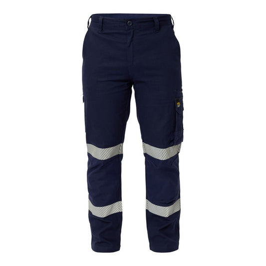 Workcraft WP4019 Stretch Cargo Pants with Segmented Tape - Mens Hi-vis Work Pants