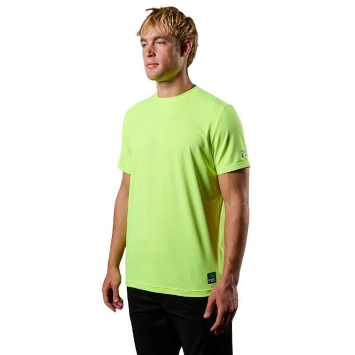 FXD WT-4 Hi-Vis Performance Work Tee - Hi Vis Yellow - Lifestyle Angled View