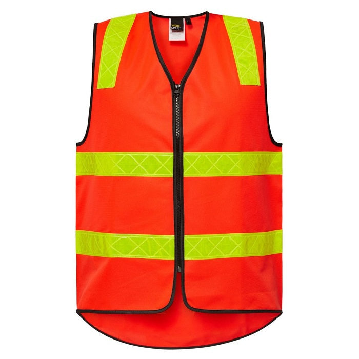 Workcraft WV7003 VIC Roads Vest HiVis - Orange - Front View