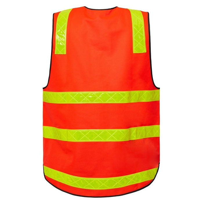 Workcraft WV7003 VIC Roads Vest Hi-Vis Red - Back view