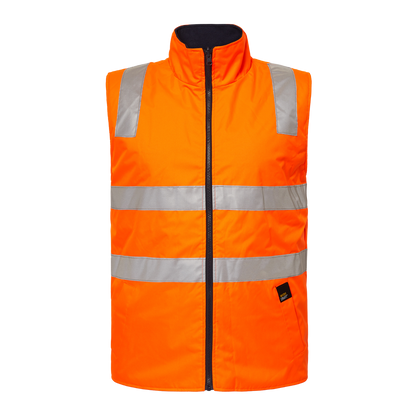 Workcraft WW9014 DISCONTINUED Frost HiVis Reversible Fleece Vest With Tape