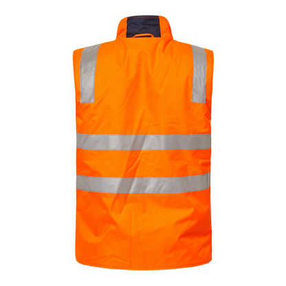Workcraft WW9014 DISCONTINUED Frost HiVis Reversible Fleece Vest With Tape