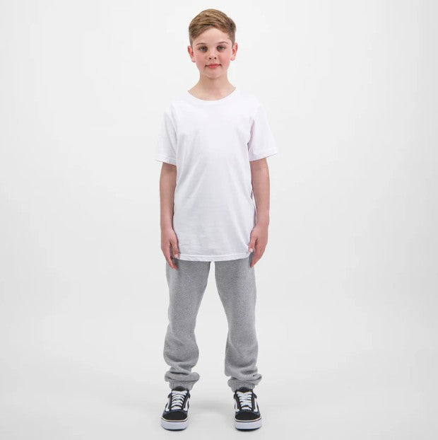 GOODMATES X1004K Kids Basis Track Pant - Grey Marle - Alternative Front View