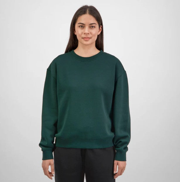 GOODMATES X2007W Womens Everyday Crew Sweatshirt - Scarab Green - Alternative Front View