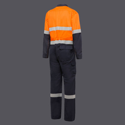 KingGee Y00055 Sheildtec FR Hi Vis Two Tone Coverall With FR Tape