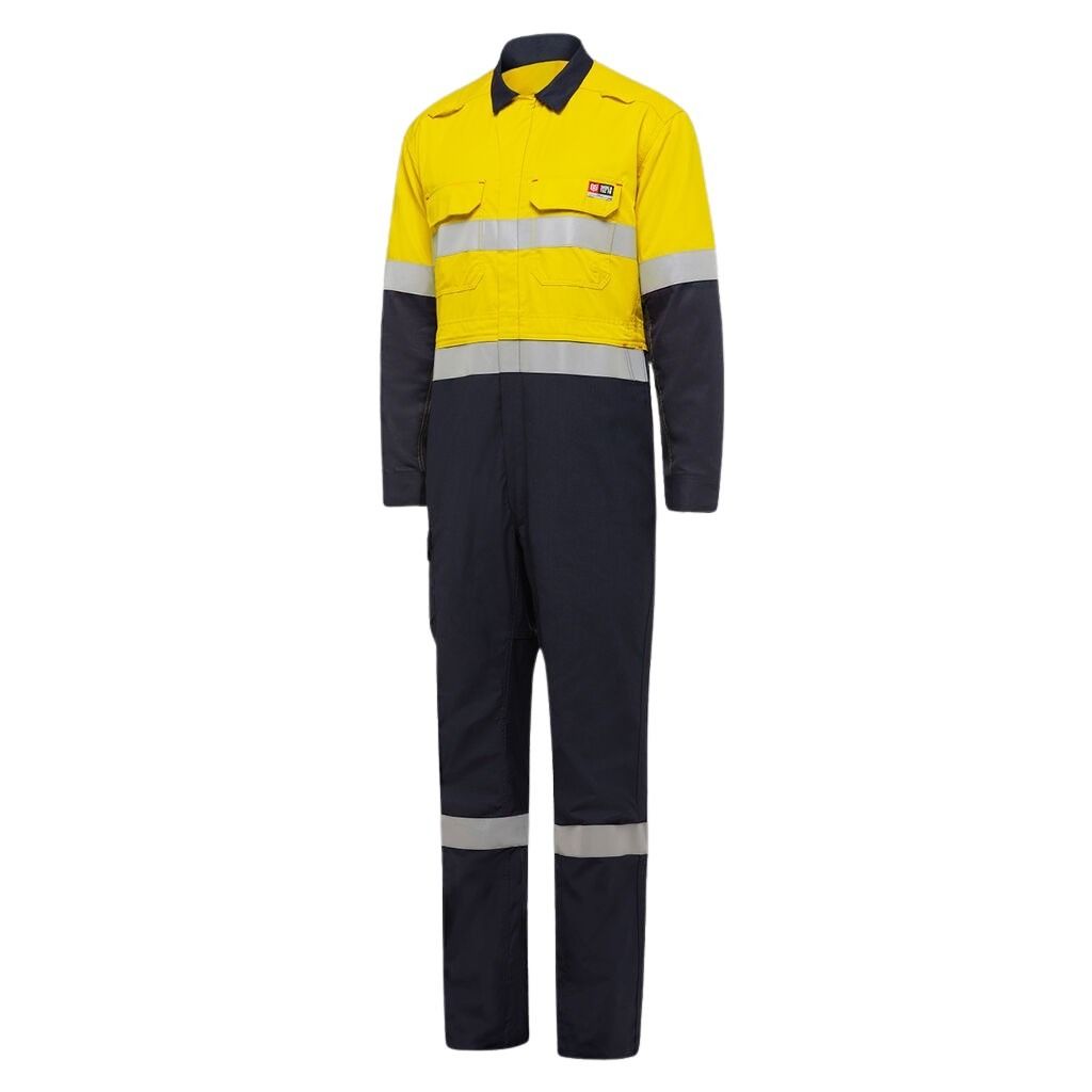 KingGee Y00055 Sheildtec FR HiVis 2-Tone Coverall With FR Tape