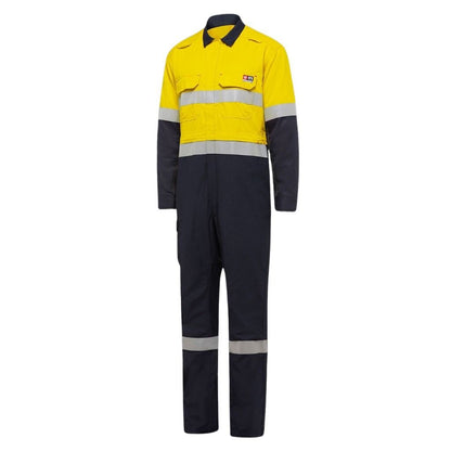 KingGee Y00055 Sheildtec FR HiVis 2-Tone Coverall With FR Tape