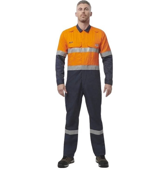 KingGee Y00055 Sheildtec FR HiVis 2-Tone Coverall With FR Tape