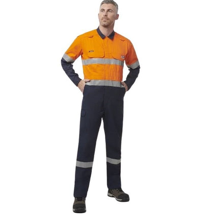 KingGee Y00055 Sheildtec FR HiVis 2-Tone Coverall With FR Tape