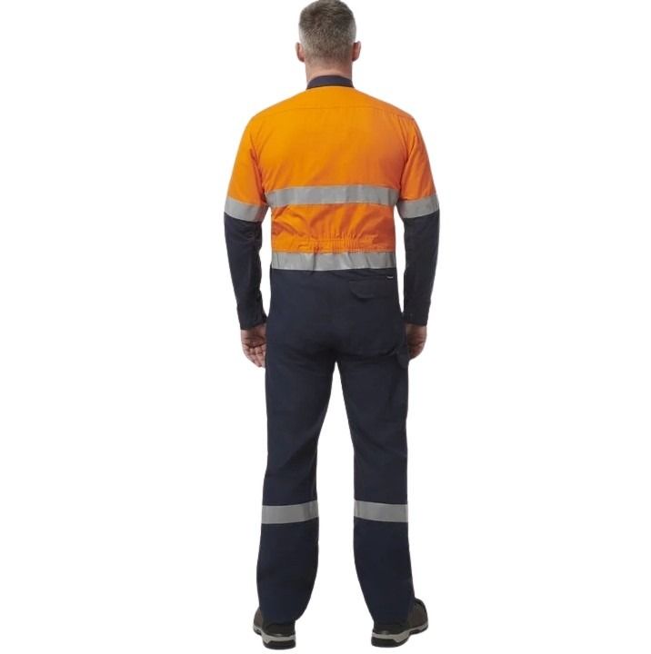 KingGee Y00055 Sheildtec FR HiVis 2-Tone Coverall With FR Tape