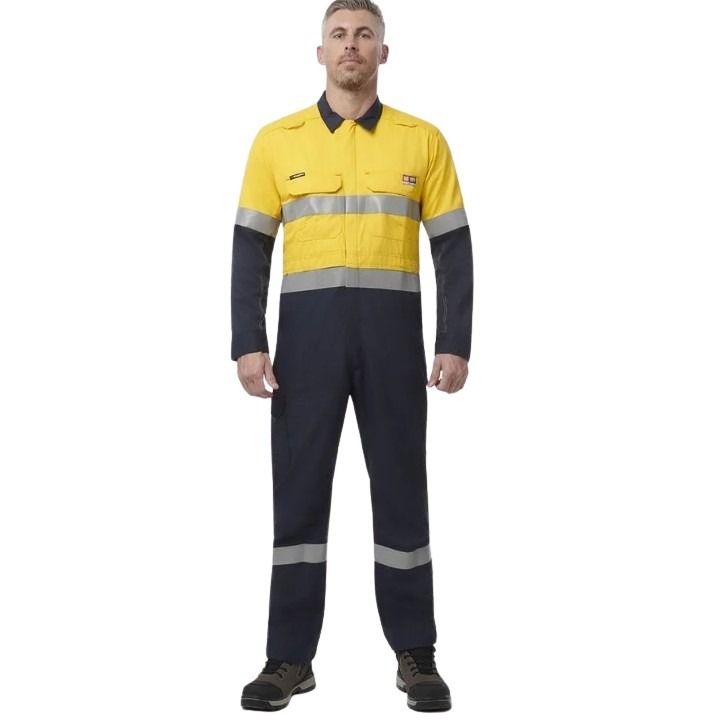 KingGee Y00055 Sheildtec FR HiVis 2-Tone Coverall With FR Tape
