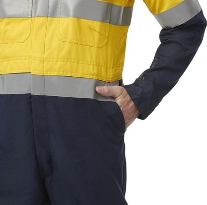 KingGee Y00055 Sheildtec FR HiVis 2-Tone Coverall With FR Tape