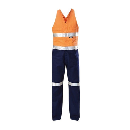 Hard Yakka Y01055 Hi Vis 2Tone Action Back Cotton Taped Overall