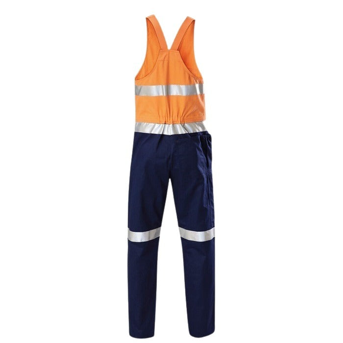 Hard Yakka Y01055 Hi Vis 2Tone Action Back Cotton Taped Overall