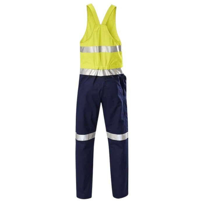 Hard Yakka Y01055 Hi Vis 2Tone Action Back Cotton Taped Overall