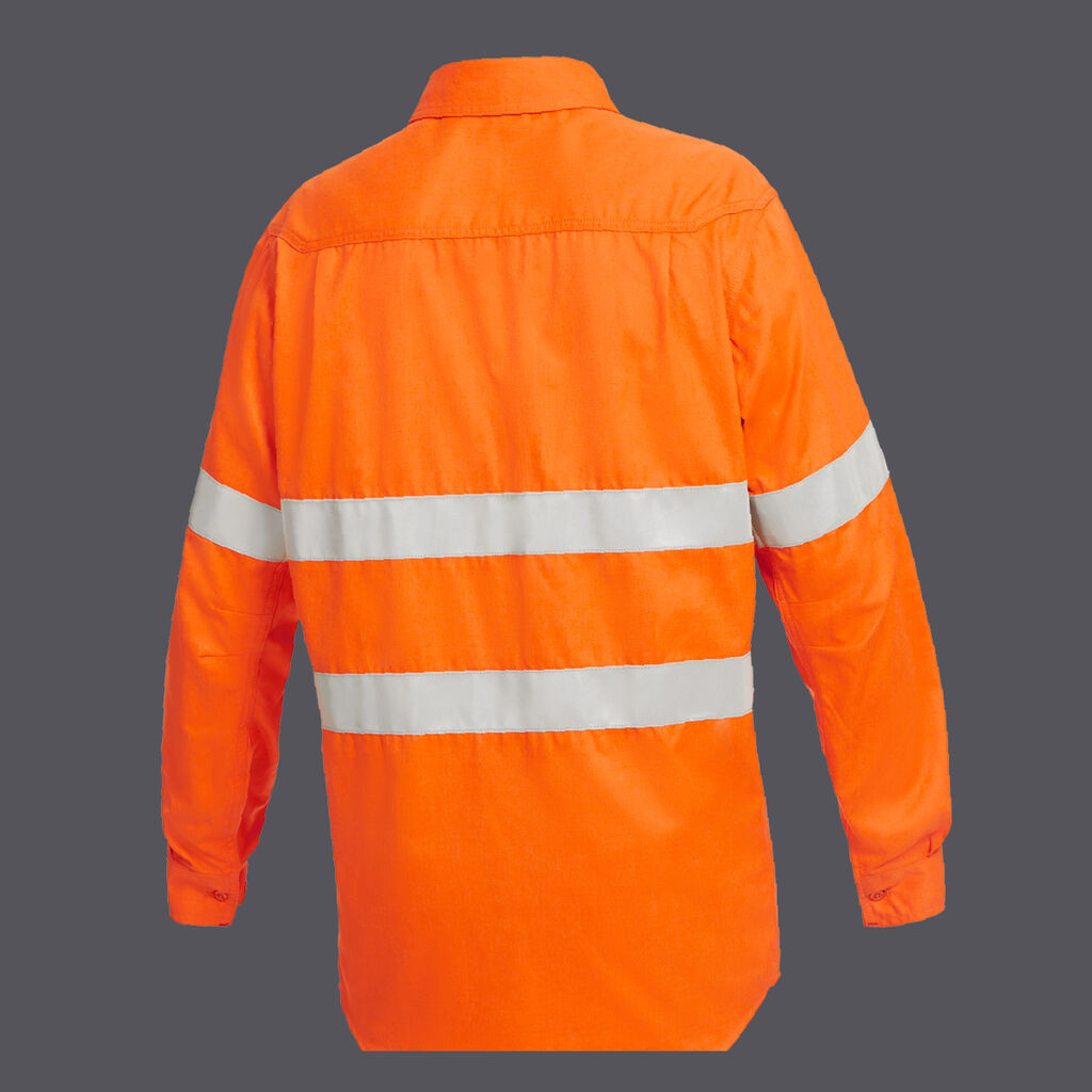 KingGee Y04150 Sheildtec FR Hi Vis Closed Front Taped Shirt