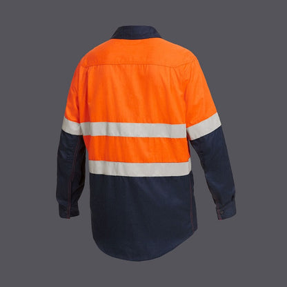 KingGee Y04350 Shieldtec FR HiVis 2 Tone Open Front Taped Shirt